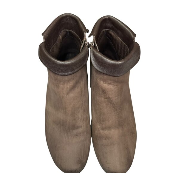 Ecco Brown Leather Ankle Booties EU 40 / US 9.5 – Soft Nubuck Comfort Walk Shoes - Picture 1 of 7